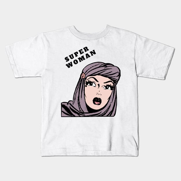 Super woman Kids T-Shirt by KOTB